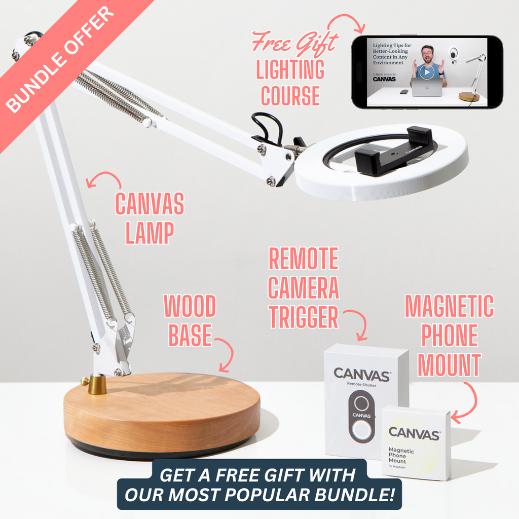 Canvas Lamp with Weighted Base