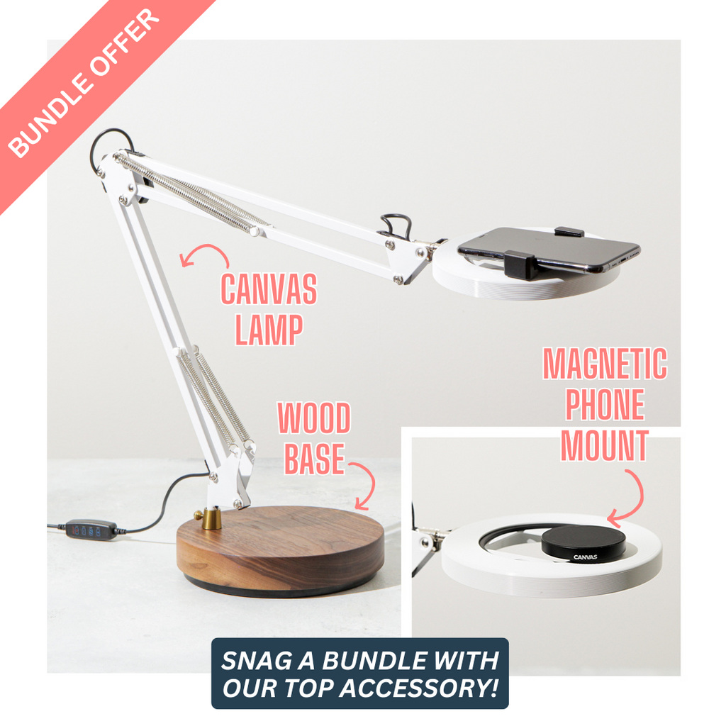 Canvas Lamp with Weighted Base