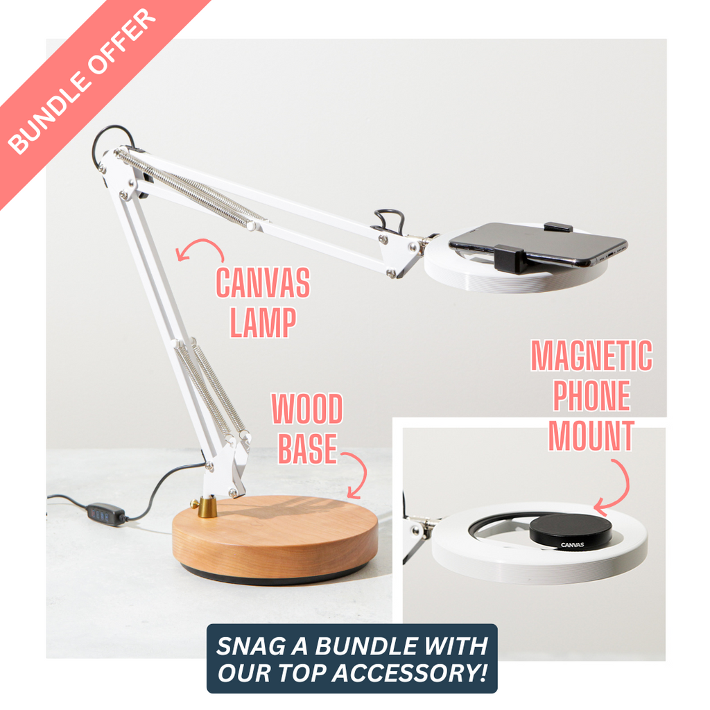 Canvas Lamp with Weighted Base