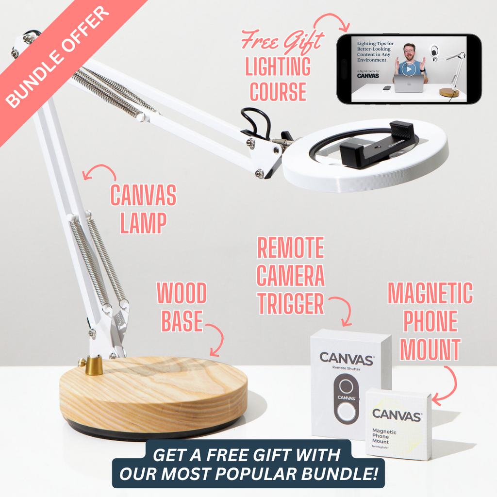 Canvas Lamp with Weighted Base