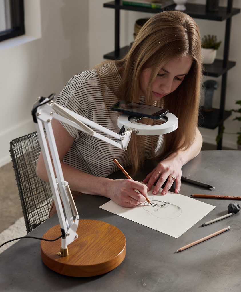 Canvas Lamp with Weighted Base