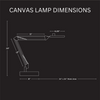Canvas Lamp with Weighted Base