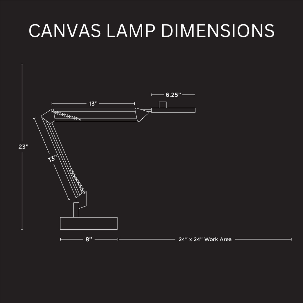 Canvas Lamp with Weighted Base