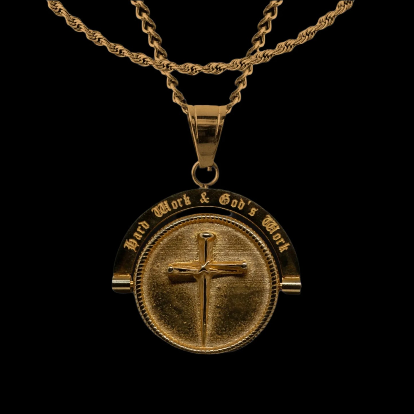 Hard Work & God's Work™ Double Sided Pendant