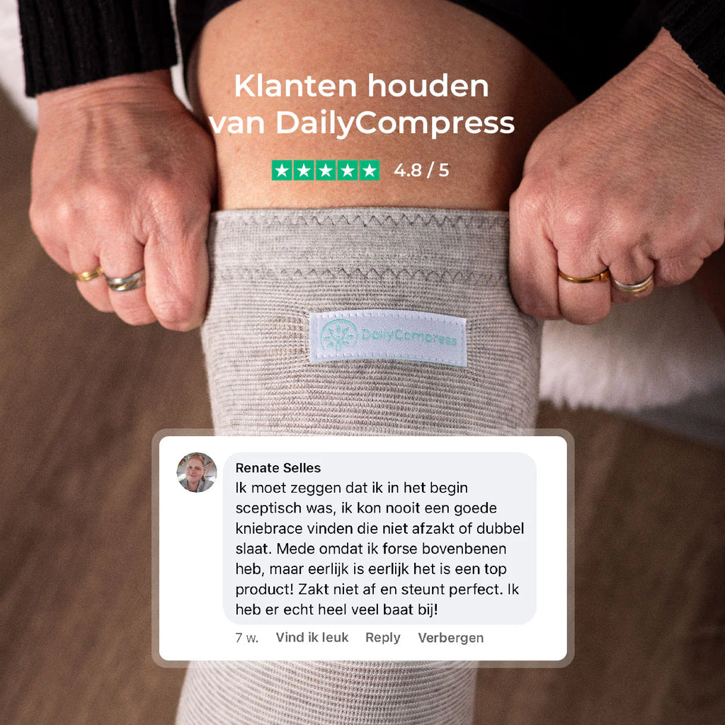 DailyCompress® premium bamboe kniebrace